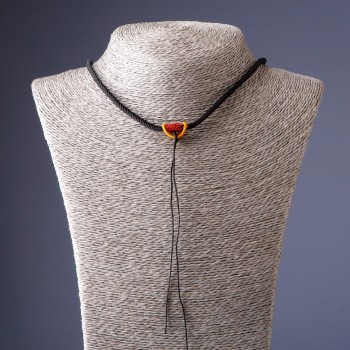 Șnur negru pentru gât, 60 cm
