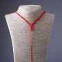Șnur pentru gât roșu 60 cm
