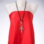 Pandantiv pe șnur lung „Cruciulițe”, lungime 85 cm