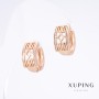 Cercei Xuping placare cu aur 18K, lungime 1,5 cm, grosime 7,5 mm