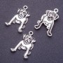 Furnitură pandantiv - câine bulldog, L, 5 mm d1-1, 5 mm culoare argintiu, ambalaj 20 g, + -11 buc