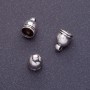 Cap terminal pentru bijuterii, lungime 11×7,5 mm, diametru d2 = 5 mm, d3 = 1,5 mm, culoare argintiu, finisaj lucios. Ambalare 20 g ± 25 bucăți