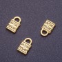Фурнітура підвіска замочок, довжина 12мм d1-1, 5 мм колір старе золото фас. 18шт