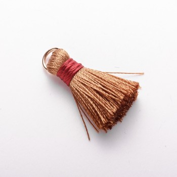 Material pentru lucrări manuale: Pensulă miniaturală din mătase cu inel, dimensiune L cm, diametrul 5 mm, preț per bucată