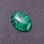 Furnitură cabochon din piatră «Malahit» (presat) 40x30 mm