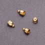 Capace terminale 9x6 mm, ± d2-5 mm, d3-1,5 mm, culoare aurie, finisaj 18 (+/-) buc