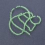 Mărgele din cristal ceh, transparente, verde deschis, lungime 37 cm, diametru 3–4 mm