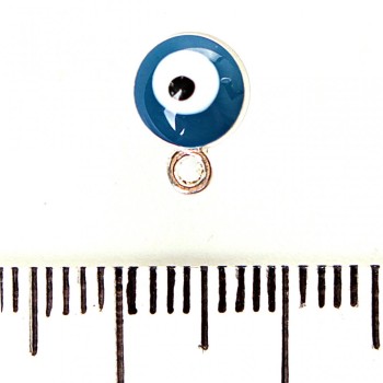 Фурнітура Підвіска Хамса темно-синій сріблястий метал 6мм фас. 12шт