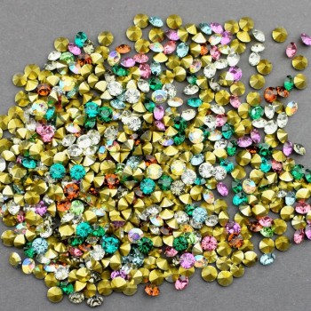 Strasuri pietre colorate Nr. 20, diametrul 4,5 mm, set de 4 g (+/-)