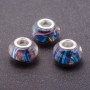 Mărgea Pandora albastră din plastic, diametrul 13 mm, diametrul găurii 5 mm, set de 11 buc.