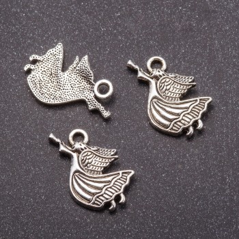 Pandantiv de furnitură Înger 21×14 mm, fason 20 g, +/- 17 buc.