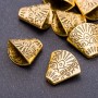 Фурнітура капелюшок наконечник для бус "старе золото", діаметр 18х19х7мм dотв-я, 5мм фасування 20гр. + - 6шт