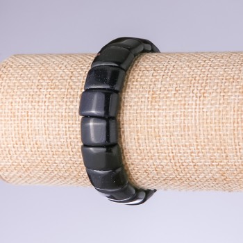 Brățară din aventurin «Nisip Albastru Noaptea Cairo», verigă 15×11 mm, pe elastic