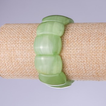 Brățară din onix, zale 25×17 mm, pe elastic