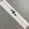 Brățară „Floarea neagră” cu strasuri albe