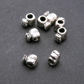 Mărga inserție «Punguță cu dolari» Pandora, diametrul 11×9 mm, diametrul găurii 4,5 mm, ambalaj 20 g ± 8 bucăți