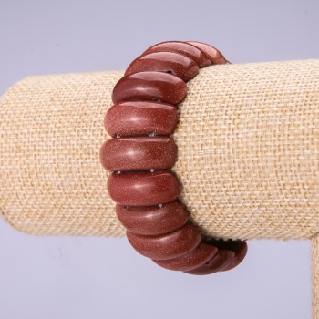 Brățară din aventurin «Nisip de Aur» – zale 24,5 × 9,5 mm