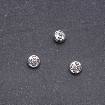 Furnitură – mărgea inserție în formă de cruce, 8 mm, fasonat, 20 g +/- 17 buc