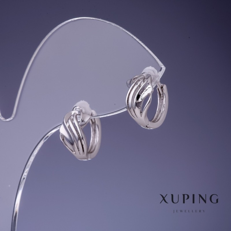 Cercei Xuping rodiu 12x7 mm
