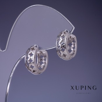 Cercei Xuping 15x6 mm rodiu