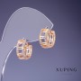 Cercei Xuping 6x14 mm, placare aur 18K