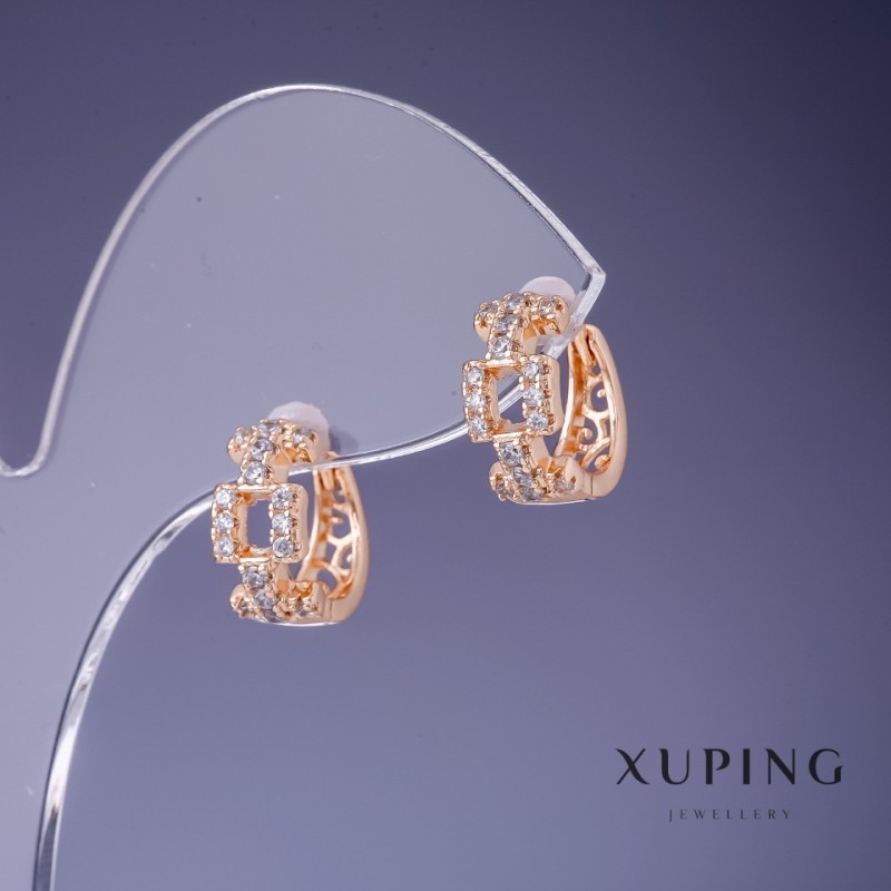 Cercei Xuping Lanțuri 13×6 mm «placare cu aur 18K»