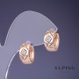 Cercei Xuping 15×7 mm, placare cu aur 18K