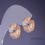 Cercei Xuping „Trandafiri” 16x8 mm placare cu aur 18K și rodiu