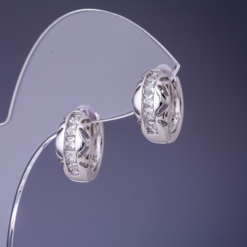 Cercei Xuping rodiu 8x15 mm