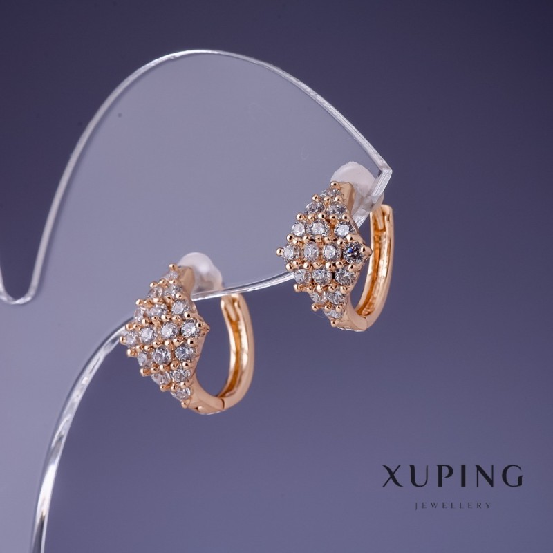 Cercei Xuping 13x10 mm placare cu aur 18K