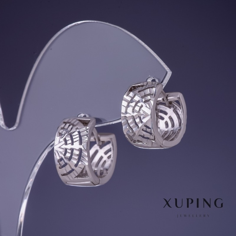 Cercei Xuping rodiu 14x8 mm