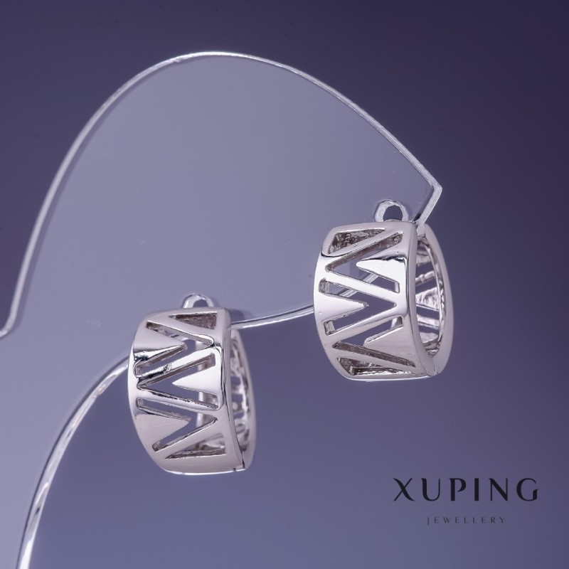 Cercei Xuping rodiu 12x10 mm