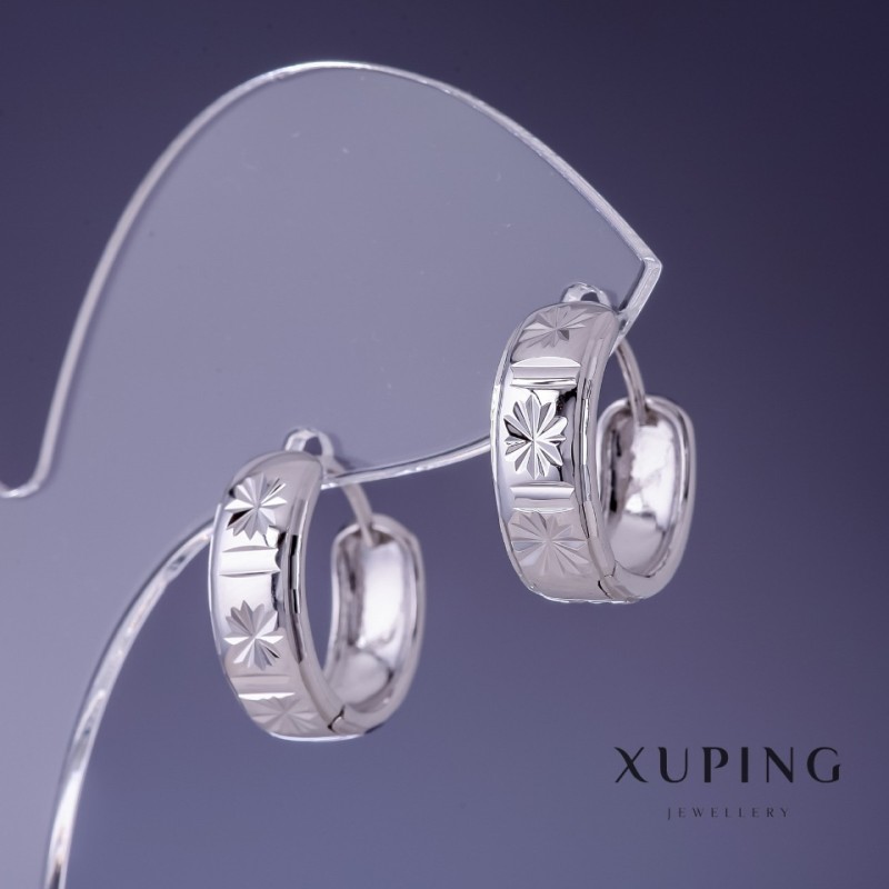 Cercei Xuping rodiu 6x15 mm