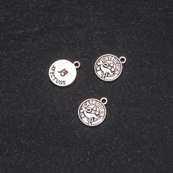 Pandantiv Capricorn, diametru 12 mm, ambalaj 20 g ± 19 buc