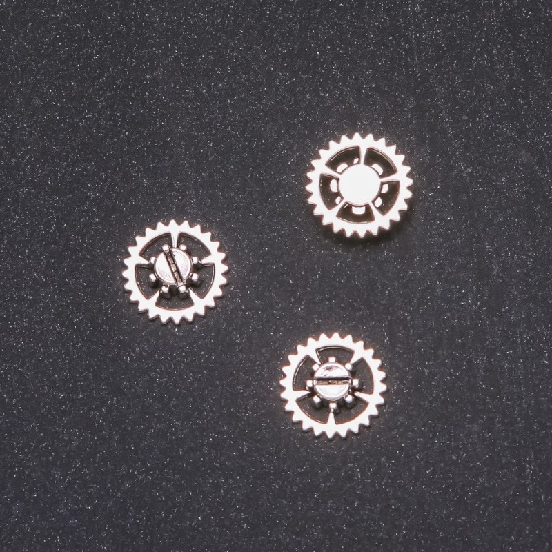 Furnitură pandantiv-conector roată dințată 15 mm - ambalaj 20 g ±16 bucăți