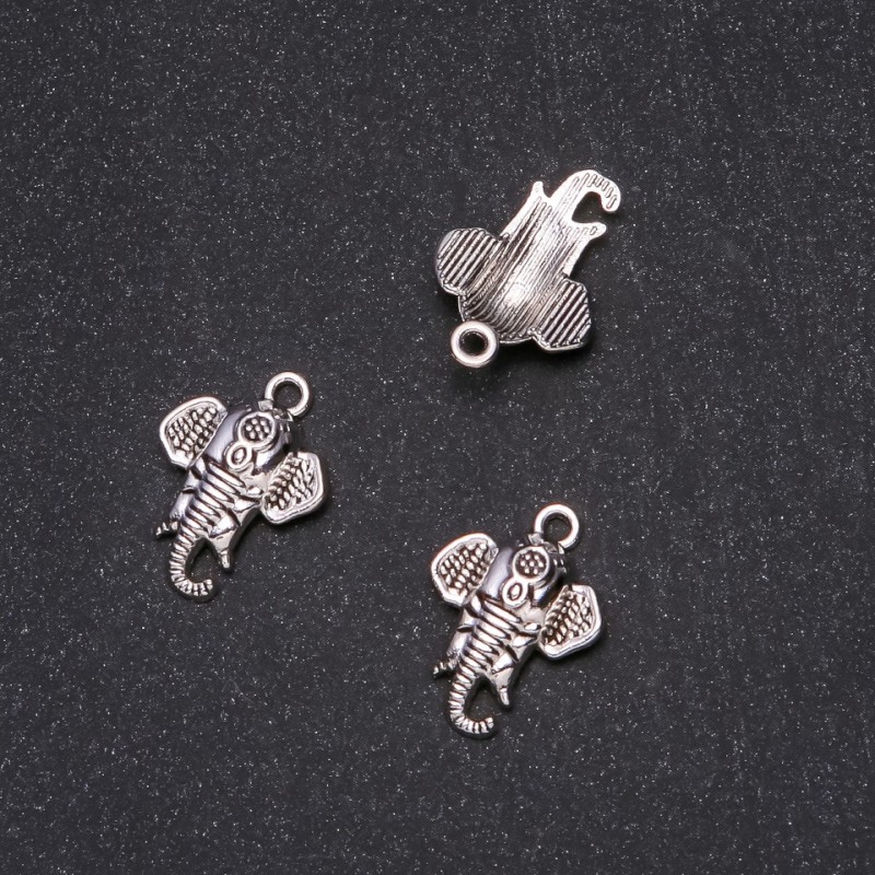 Pandantiv Elefant 15×22 mm, ambalare 20 g +/- 16 bucăți