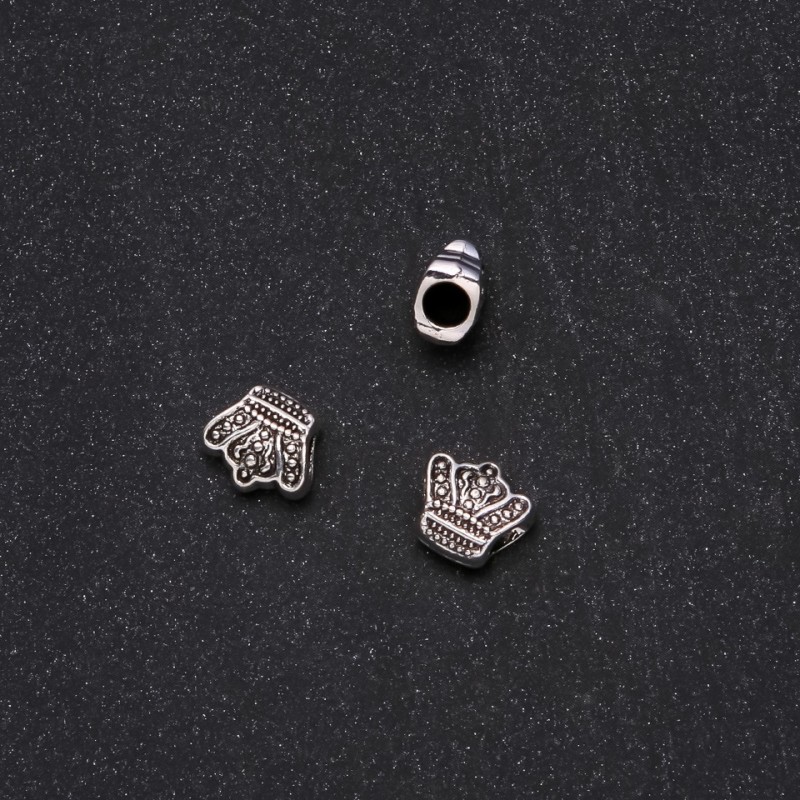 Mărgea Pandora Coroană 10x12 mm, diametrul găurii 4 mm, ambalaj 11 buc. +