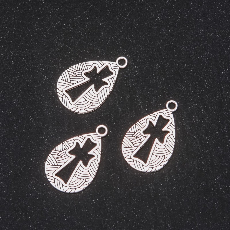 Furnitură pandantiv Cruce 30×20 mm, ambalare 20 g +/- 10 buc