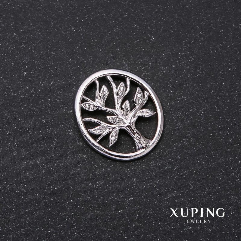 Pandantiv Xuping «Arbore» 25×22 mm placat cu rodiu