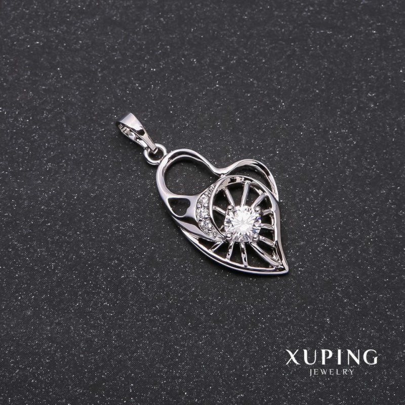 Pandantiv Xuping Inimă 15×25×31 mm rodiu