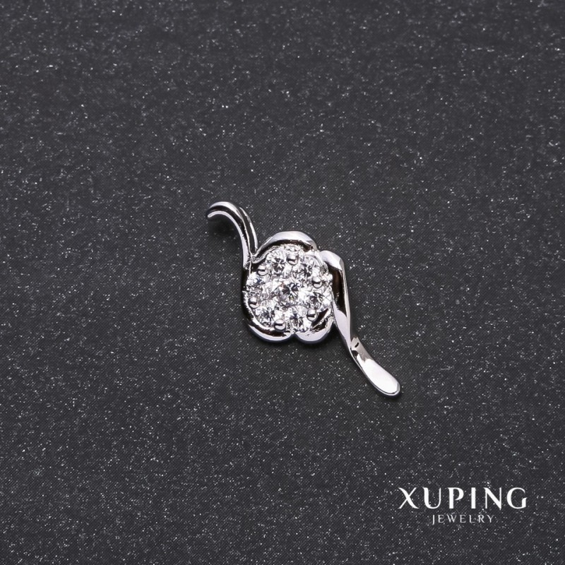 Pandant Xuping Spirala placare cu rhodiu 10×24 mm