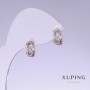 Cercei Xuping, lungime 12 mm, grosime 4 mm rodiu