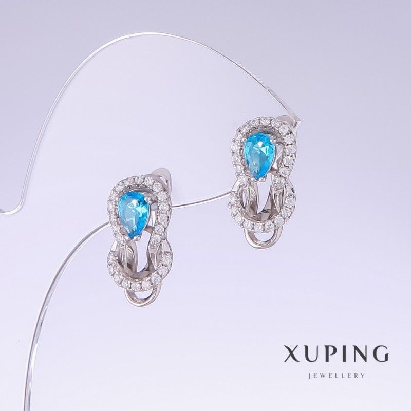 Cercei Xuping cu zirconii albastre Topaz