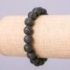 Brățară din piatră naturală lavă, mărgele rotunde, diametru 8 mm, lungime 18 cm, pe elastic