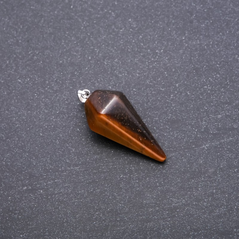 Pandantiv „Pendul” din ochiul de tigru 40×30×13 mm