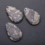 Colier din piatră naturală jasper în formă de picătură 55x36mm