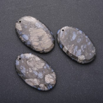 Pandantiv din jasper natural, oval, 55×35 mm