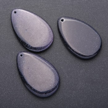 Pandantiv din piatră naturală Aventurin Albastru Nisip Noaptea Cairo, picătură 55×35 mm