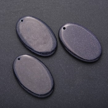 Pandantiv din aventurin Nisip albastru Noaptea Cairo, oval 35×55 mm