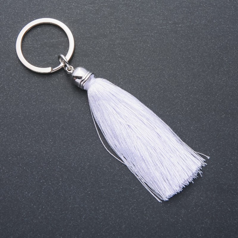 Breloc feminin «Pensulă» de culoare albă, lungime 10 cm